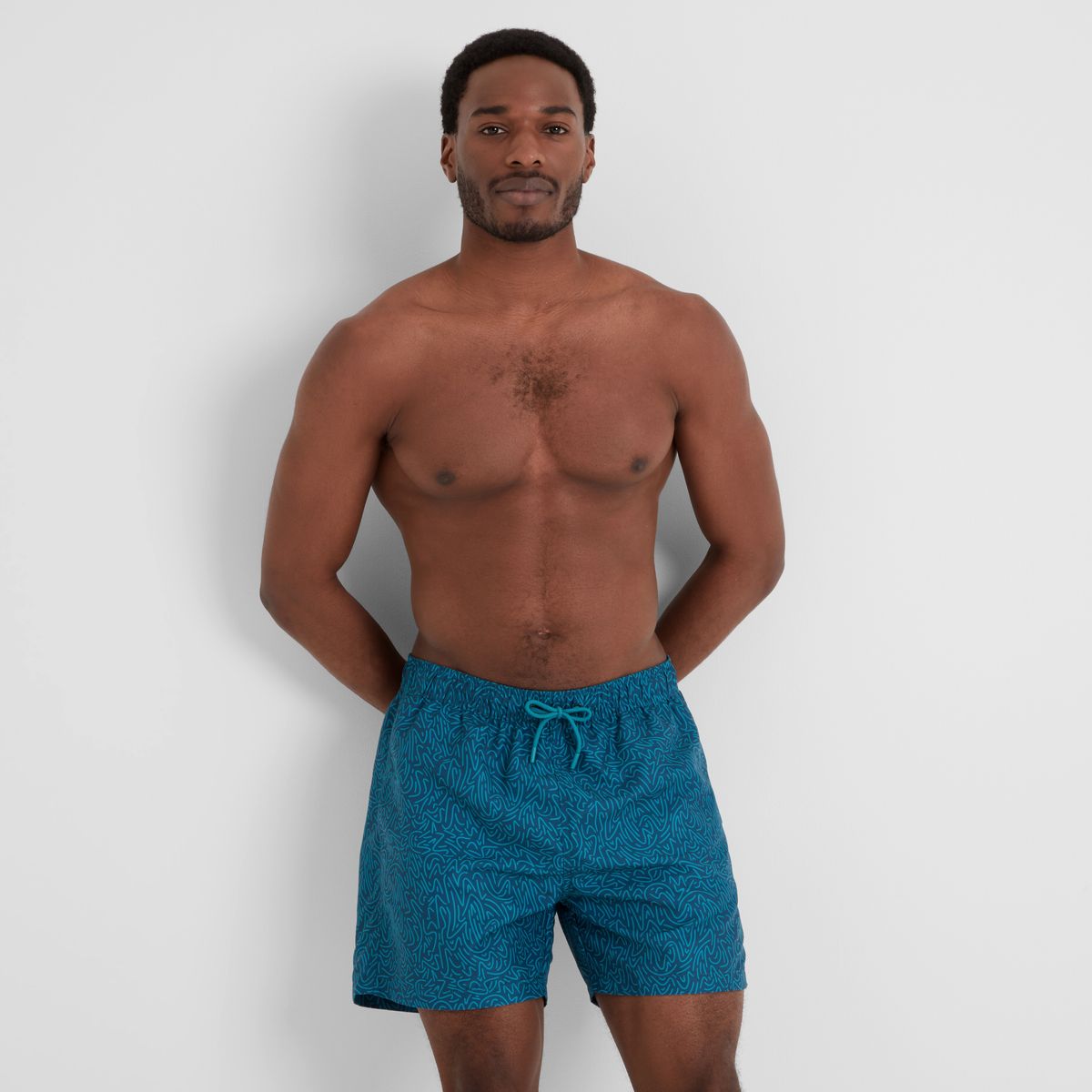 Kai Men's Swimshorts - Night Sea Sketch Print
