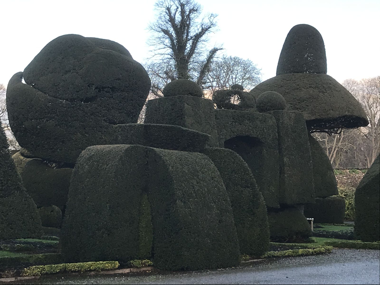 The world's oldest topiary gardens at Levens Hall and Gardens, Cumbria, UK.