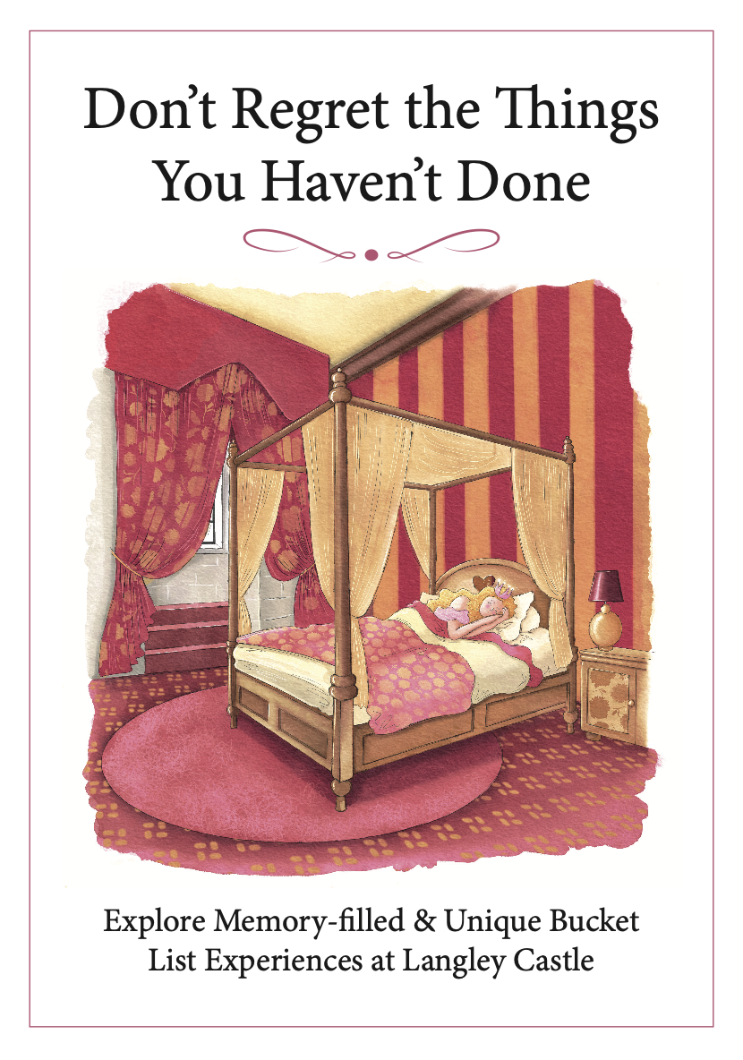 Cover of Langley Castle's 'Don't Regret the Things You Haven't Done' booklet