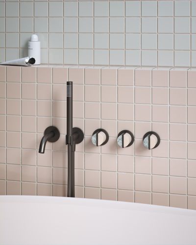 Wall Mounted Bath Tap in Dark Bronze