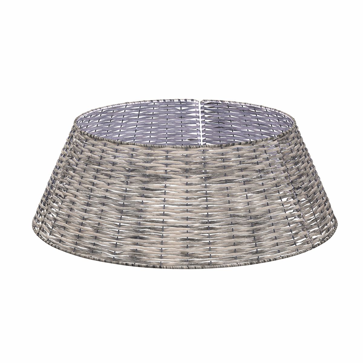Medium 25cm Grey Wicker Christmas Tree Skirt