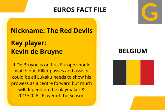 Euros 2020 team information  for Belgium