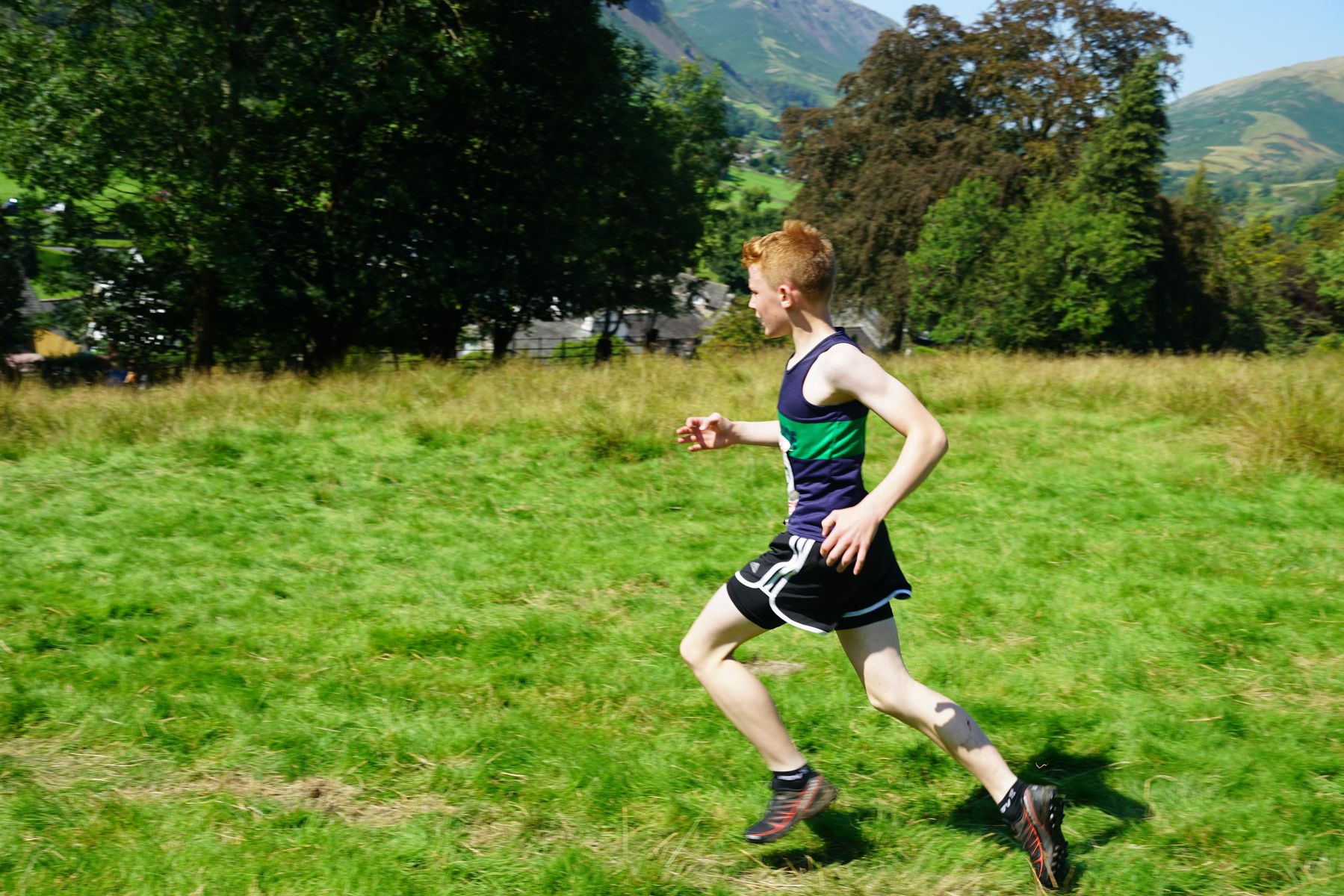 A fell runner tackles the course at Grasmere Sports and Lakeland Show,