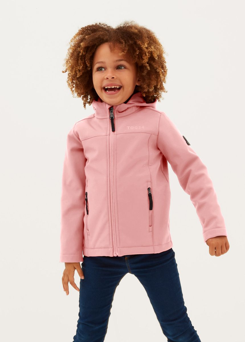 Koroma Kids Softshell Hooded Jacket - playful pink 