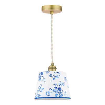  China Rose Pendant in Blue