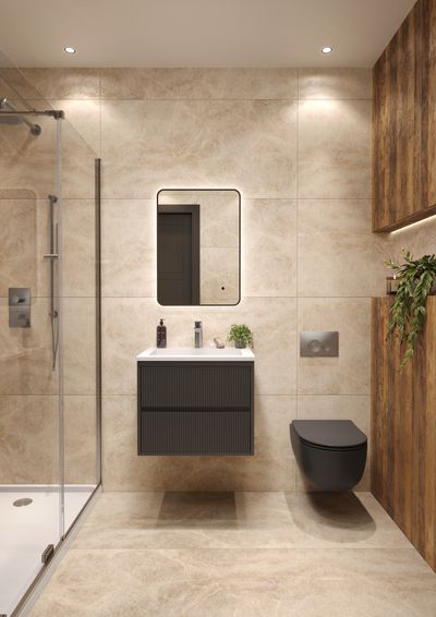 Linea Square 600 Cabinet in Black