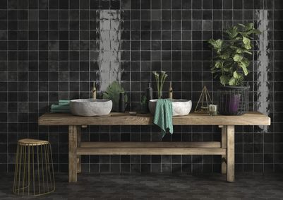 Zellige Black Ceramic Tiles