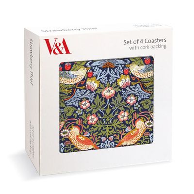 V&A William Morris Strawberry Thief Coasters