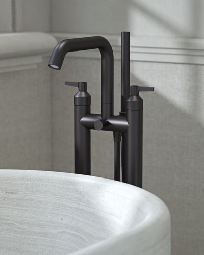 Folio Standing Bath Tap in Dark Bronze