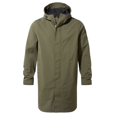 Glenton Men's Long Waterproof Jacket - Moss Green