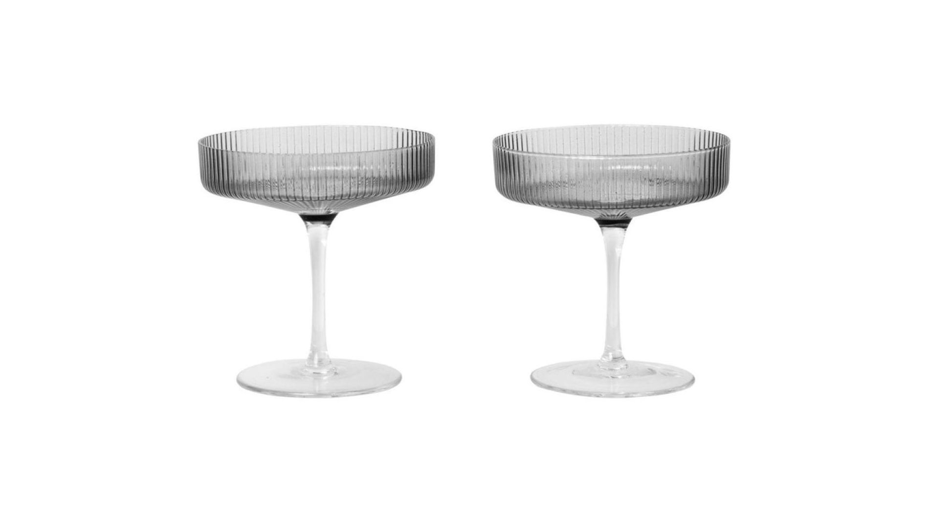 2000px Black By Design, Ferm Living Smoked Grey Ripple Champagne Saucer  Set of 2, £31.2, 8060844.jpg