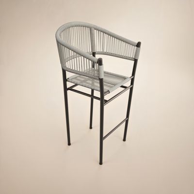 SOLACE+CO Hana Table & Lita Chairs Garden Bar Set Dark Brown