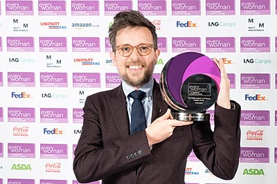 Tom Flannery, Practice Manager – Rolling Stock Technical Services at Atkins, from Derby, winner of the Male Agent of Change Award