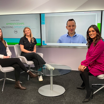 Izzy Small and Joanna Middleton in the ITN Studios