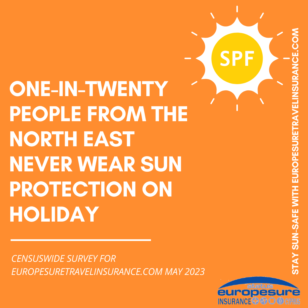 Graphic from sun awareness survey by Europesure Travel Insurance (www.europesuretravelinsurance.com), May 2023,