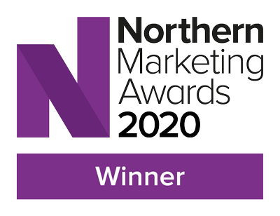 Catapult PR's winners' badge for the Northern Marketing Awards 2020.