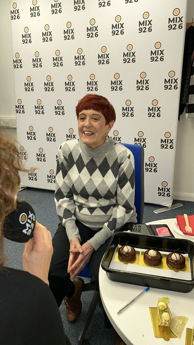 Chef Danielle being interviewed on radio station MIX 92.6 FM