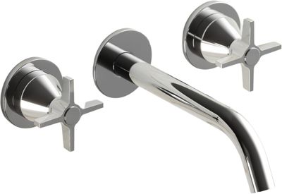 Folio Wall Mounted Basin Tap in Chrome