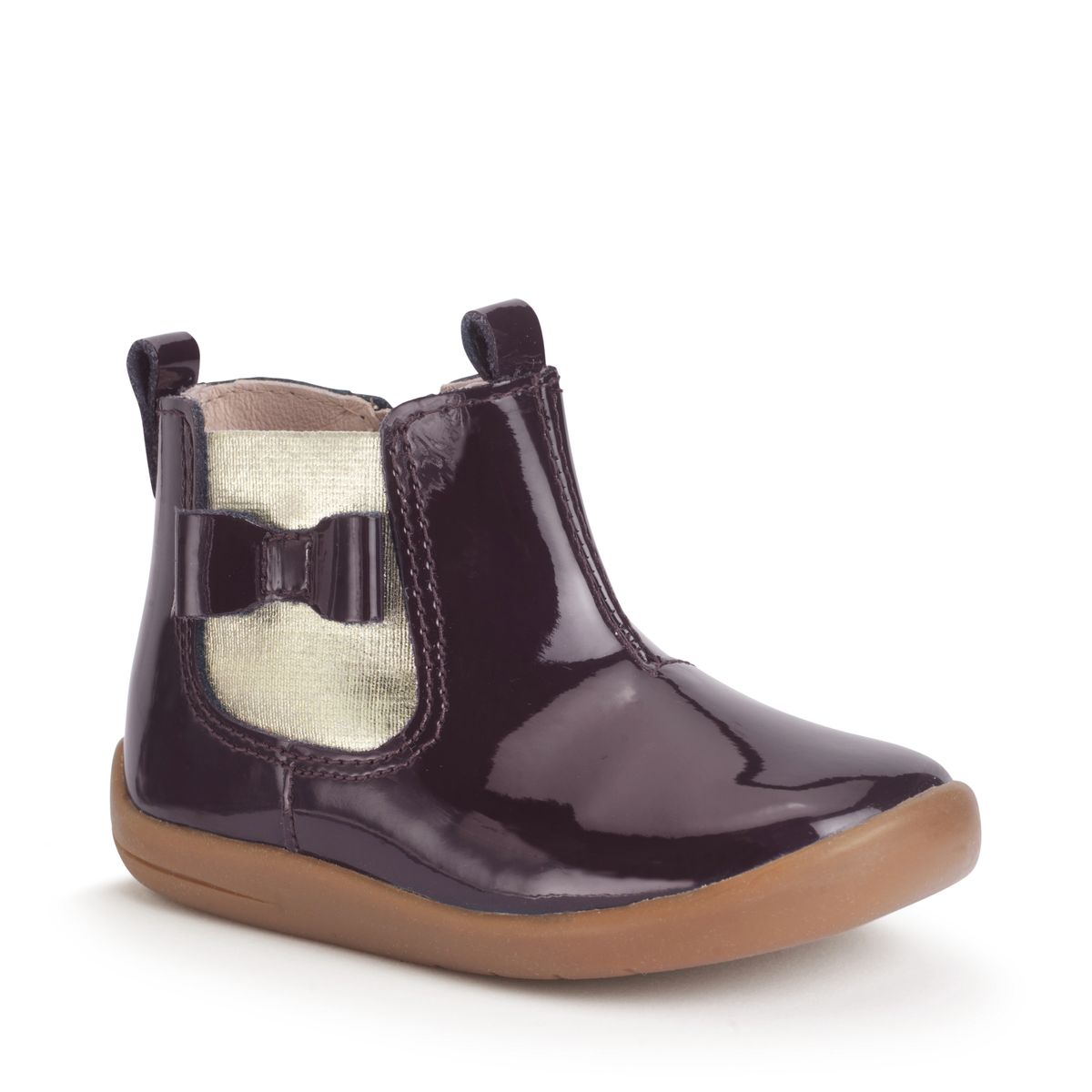 Wonderland, Burgundy patent girls zip-up first Chelsea bootsWonderland, Burgundy patent girls zip-up first Chelsea boots