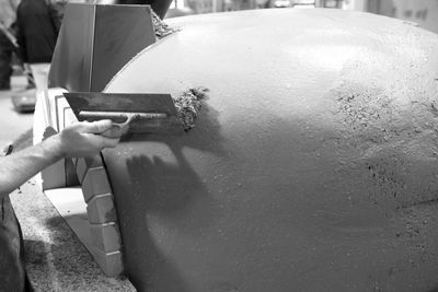 An oven being handcrafted in the Valoriani factory in Tuscany