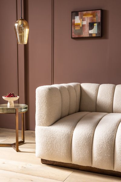 Sloane Fluted 2-Seat Sofa In Natural Boucle