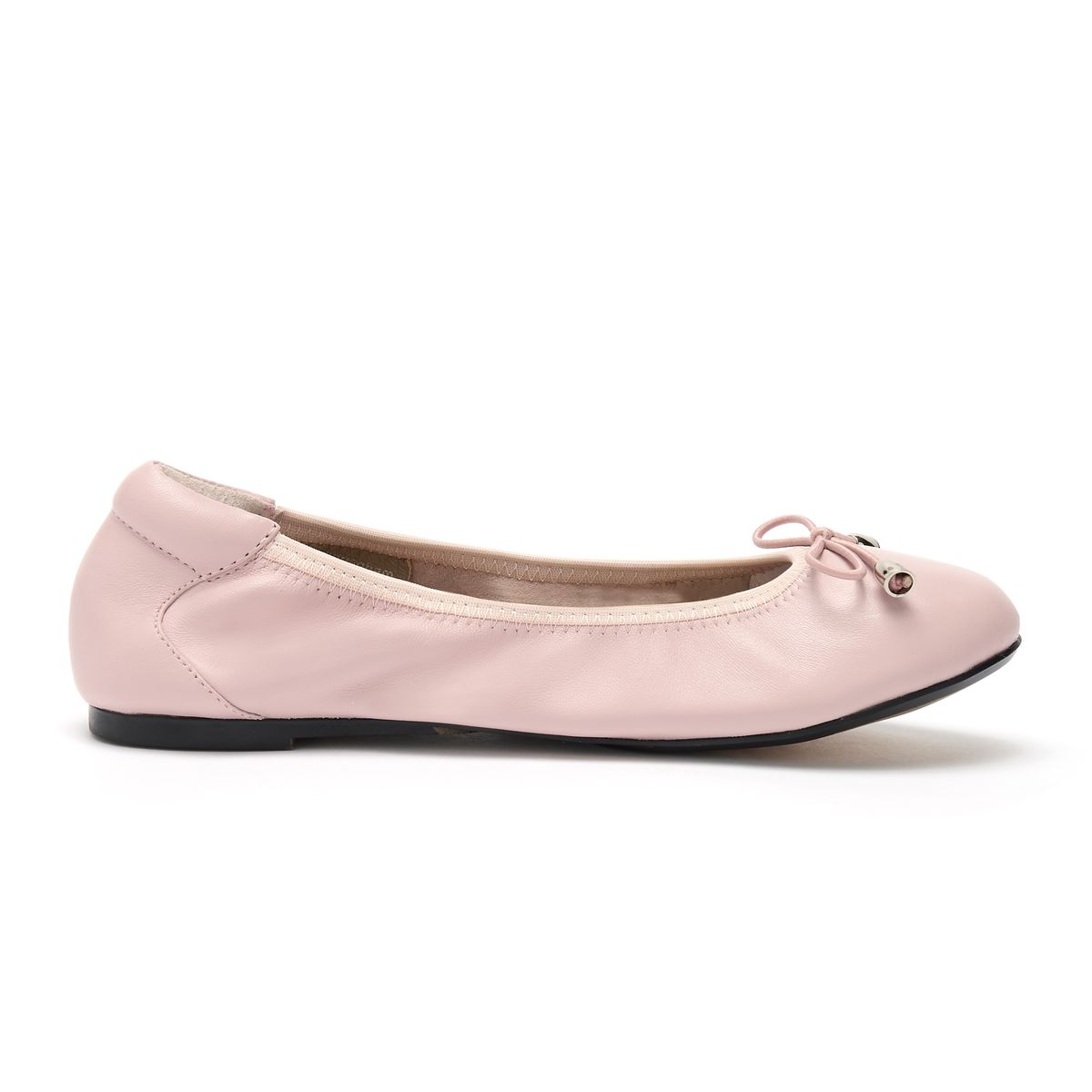 Sandringham Leather Ballet Flat -Pastel Pink