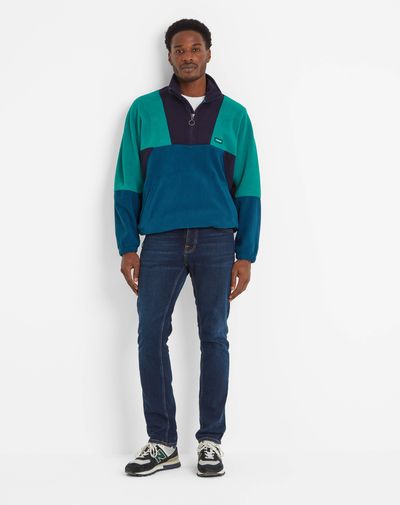 Aztec fleece jacket - navy