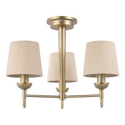 Sullivan 3 Light Semi-Flush in Matt Champagne