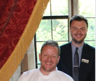 Langley Castle head chef, Craig Banks, and Food and Beverage Manager, Aiden Mcguinness