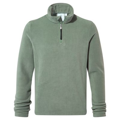 Revive Men's Fleece Zip Neck - Light Forest