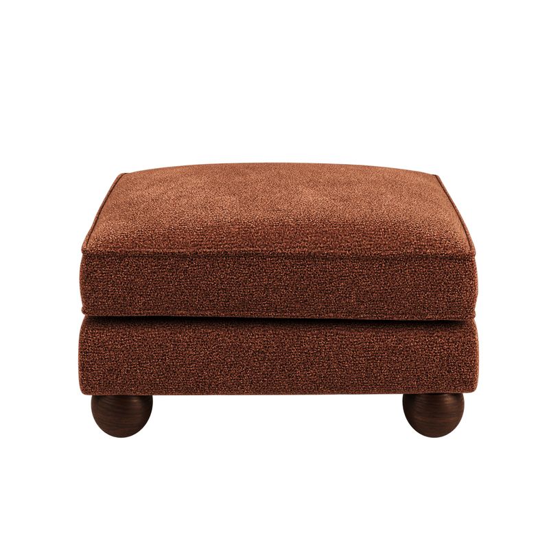Solace+Co Addison Footstool Burnt Orange Chenille