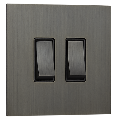 2G trimmed rocker switches Umber finish, Renaissance by Focus SB