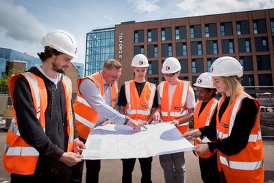 From left - David Bloor (Assistant course leader - Idsall School), Martin Hill (Project Manager), Connor Poole, 17 George Wright, 16, Andriane Usherwood-Brown and Emily Myatt (1).jpg
