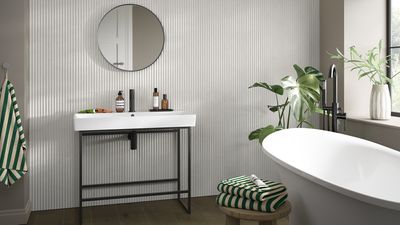 2000px Naturewall, Reeded Waterproof  White Marble, £35.99, 8199897.jpg