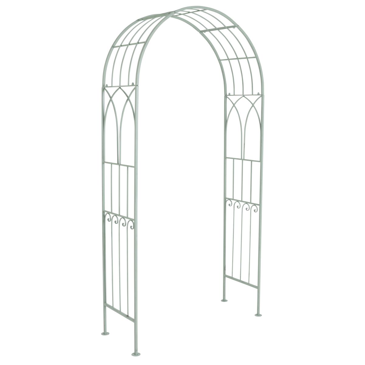 Heritage Green Decorative Rustic Metal Garden Arch