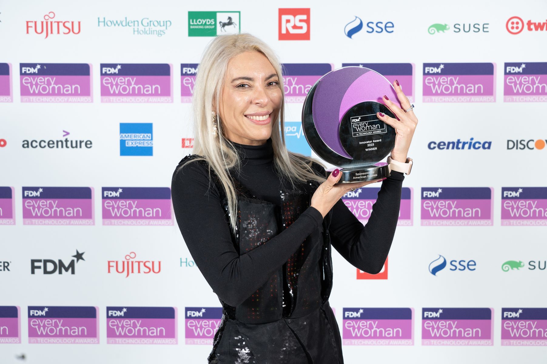 Francesca Rosella, Winner of the 'Innovator Award' (sponsored by American Express) at the 2023 FDM everywoman in Technology Awards