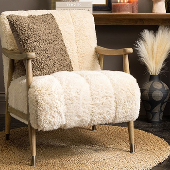 2000px Barcelona Armchair  Faux Sheepskin Fur Sand Seat  Solid Oak Brushed Frame, £399, 7975430.jpg
