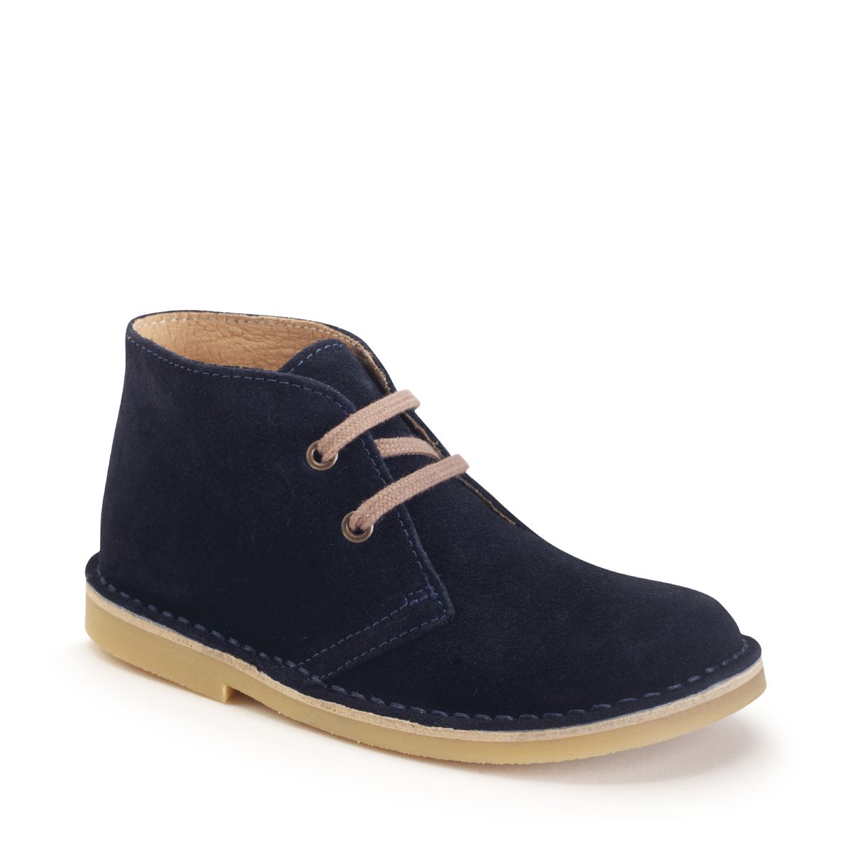 Colorado Navy blue suede lace-up kids desert boots