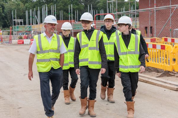 Dixons Brooklands Academy visit to Miller Homes Varsity Quarter development, Northenden.