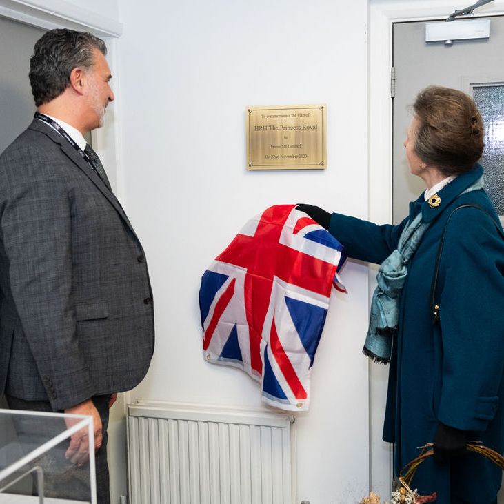 HRH The Princess Royal unveils plaque, Focus SB.
