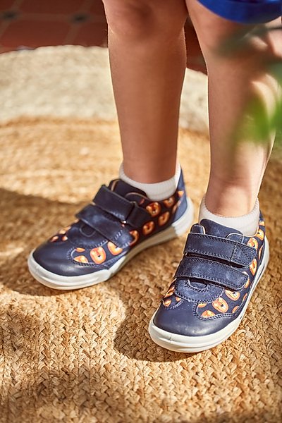 'Chums' in navy nubuck and lion detail from the latest Start-Rite Shoes and JoJo Maman Bébé Collection 