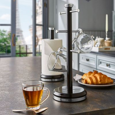 T826172NOR Tower Belle Mug Tree and Towel Pole Noir-1.jpg