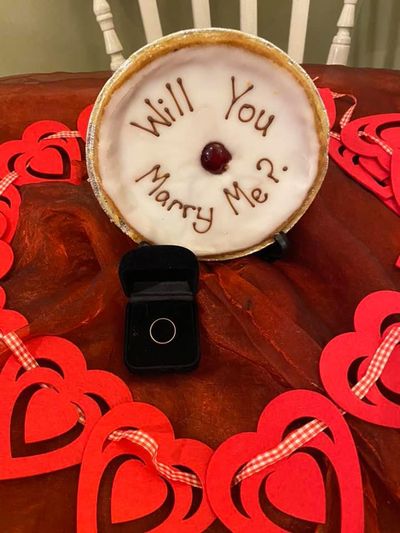 Will You Marry Me? Iced Cherry Bakewell Tart 