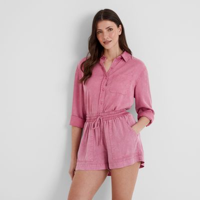 Irena Women's Shirt Long Sleeve - Rose Quartz