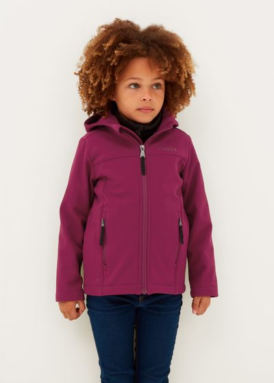 Koroma Kids Softshell Hooded Jacket - purple