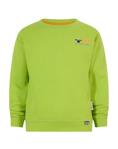 Montadale Kids Shaun the Sheep Crew Sweat - Lime Green