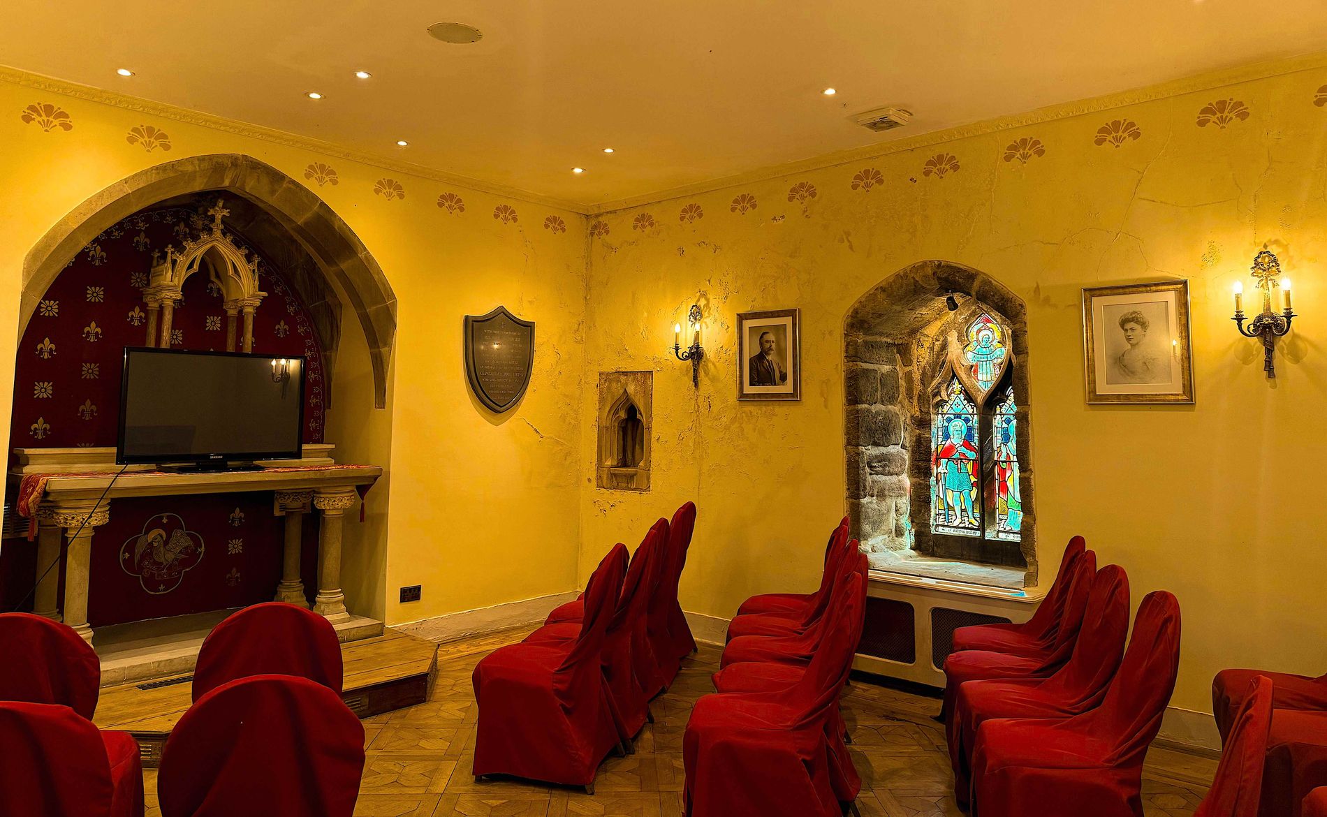The Langley Castle chapel which was consecrated with permission from Pope Leo XIII