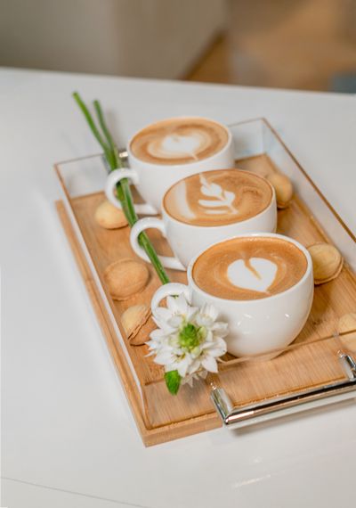 Coffee on tray