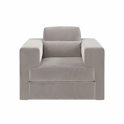 Solace+Co Rose Armchair in Beige Velvet