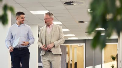 Silas Miller and Peter Mardon at WSP Solicitors' new Gloucester office